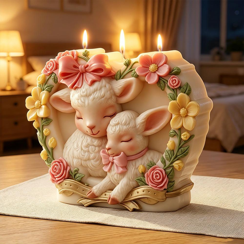 Home Decoration Mold High-Quality 3d Sheep Silicone Mold Mother'S Day Gift Mold Artistic For Aromatherapy Plaster Resin Crafting