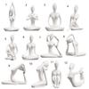 Yoga Figurine Handcrafted Smooth Surface Ceramic Meditation Decoration Yoga Posture Statue for Living Room