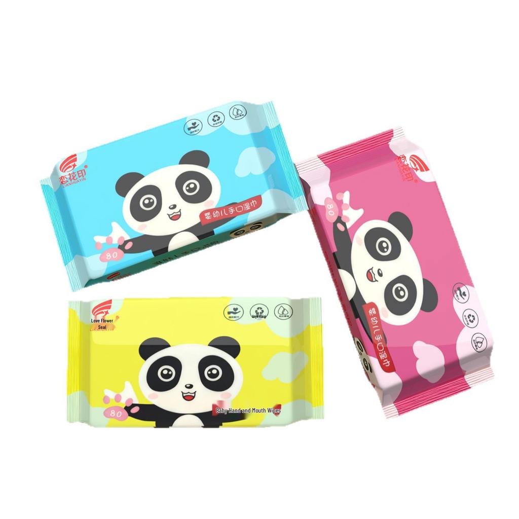 40-Count Portable Baby Hand and Mouth Wipes: Disposable Wet Wipes for Students