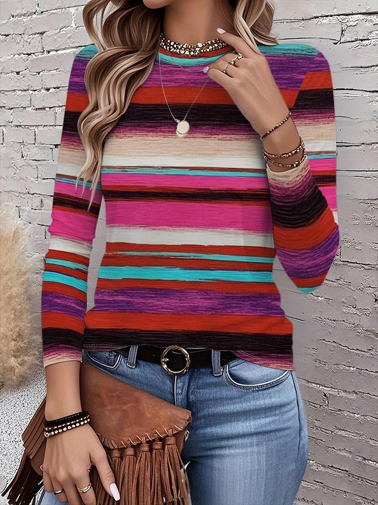 2026 New Women's Fashionable and Elegant Top with Asymmetrical Color Blocking, Modern Artistic Design for Everyday Wear