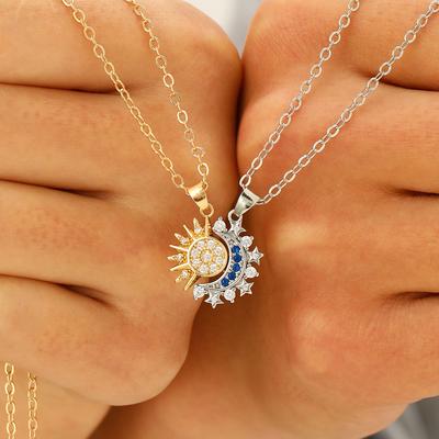 LATS Nova Corrente Magnética de Aço Inoxidável Colar de Casal Moda para Homens e Mulheres Presentes para Melhores Amigos Joias Tendência