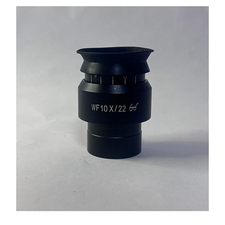 WF10X Binokularmikroskop mit hohem Augenpunkt und dioptrieneinstellbarem Weitwinkelokular, 22° Gesichtsfeld, 30mm Schnittstelle, Inklusive Okularmuscheln