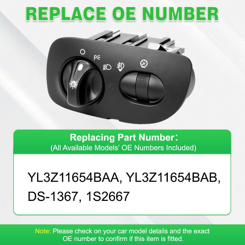 Black 9 and 4 P for Ford F-150 2000-2003 for Ford Expedition 2000-2002 DS-1367 Headlight Switch  YL3Z11654BAB