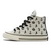 Converse 1970s Vintage Print High Top Canvas Shoes Kids Sneakers Off-White Black 372743C
