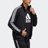 Adidas Logo Print Side Stripe Jacket Men Jackets Black GN0749