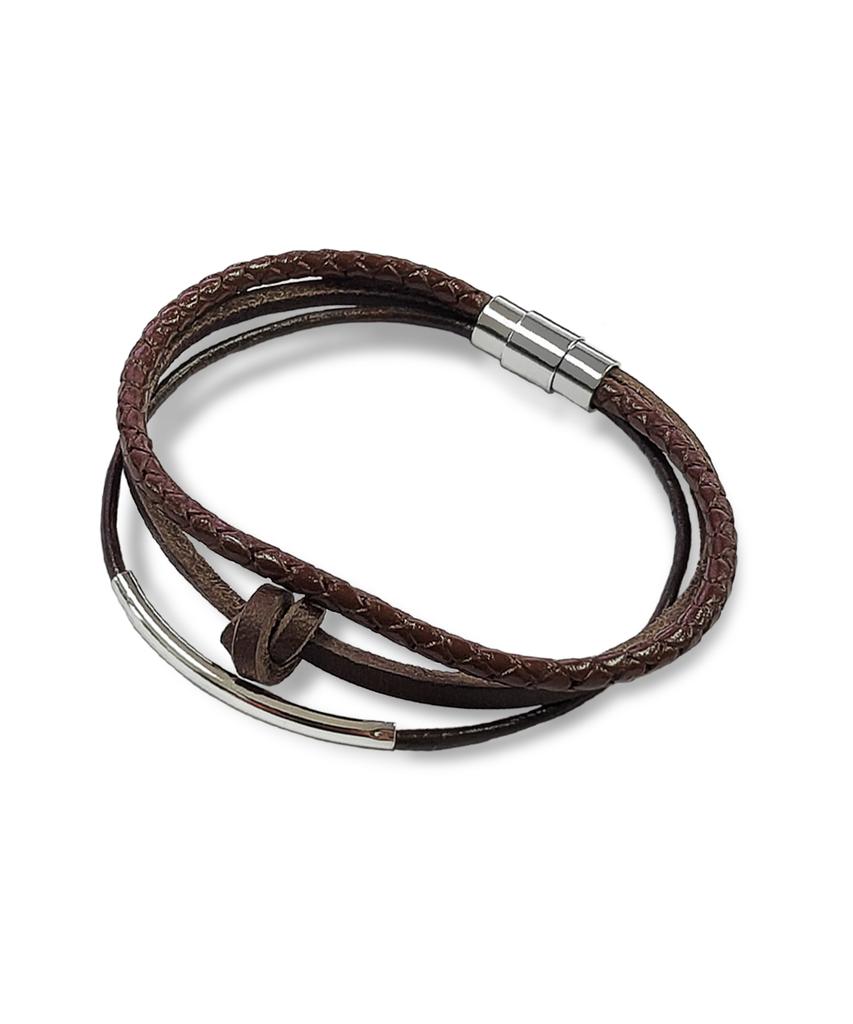 Vacci 3-Tier Layered Leather Bracelet Vc24M7Acbl01