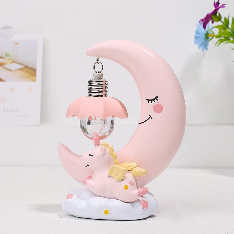 

Heart Maiden Castle Carousel Stars Decorated Nightlight Button Powered Battery StyleL