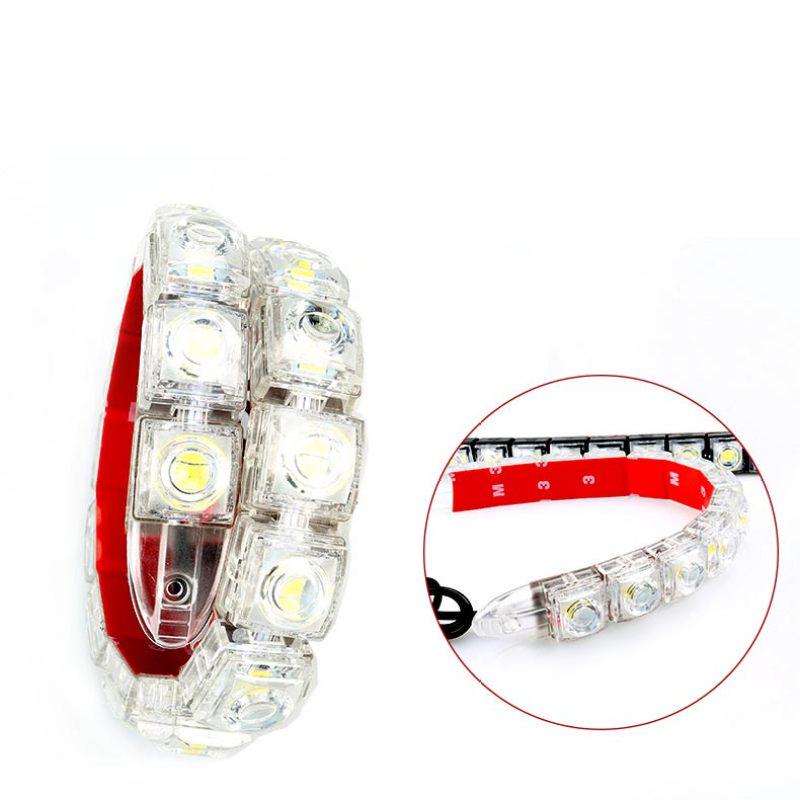 Auto Flexibilní 12 LED DRL Denní svícení Světlo pro jízdu s denním světlem do mlhy