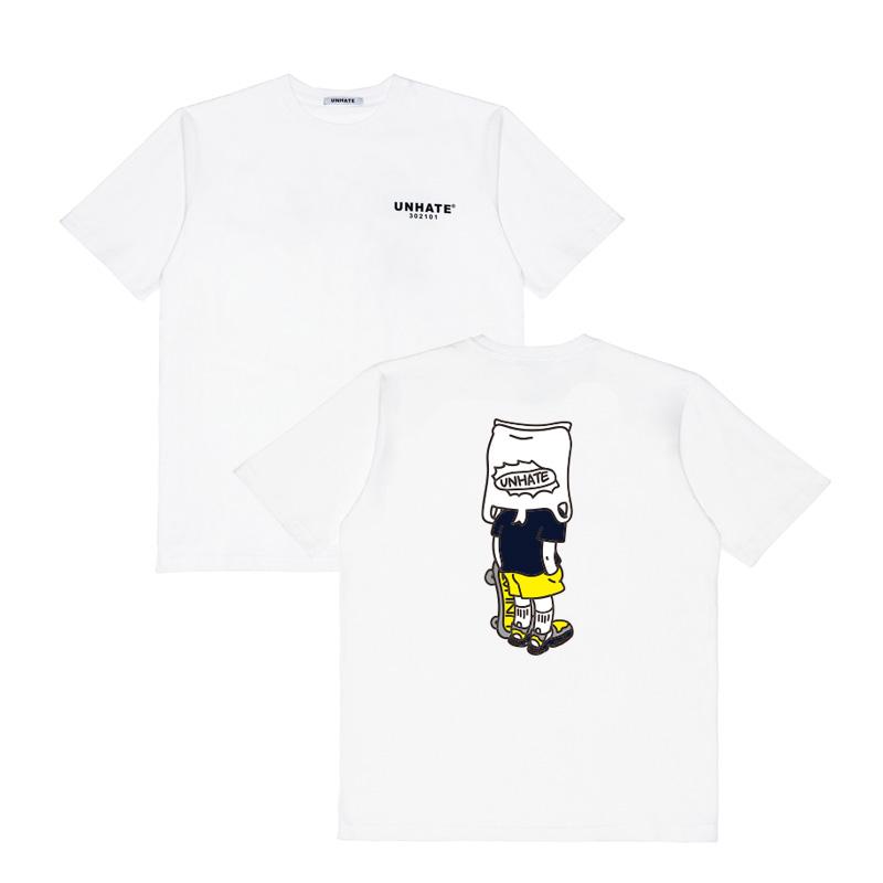 Unhate Skateboarder Graphic Tee White/L