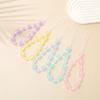 Candy colored beads in the pearl phone chain, handmade beaded butterfly phone case, hanging accessories, short style