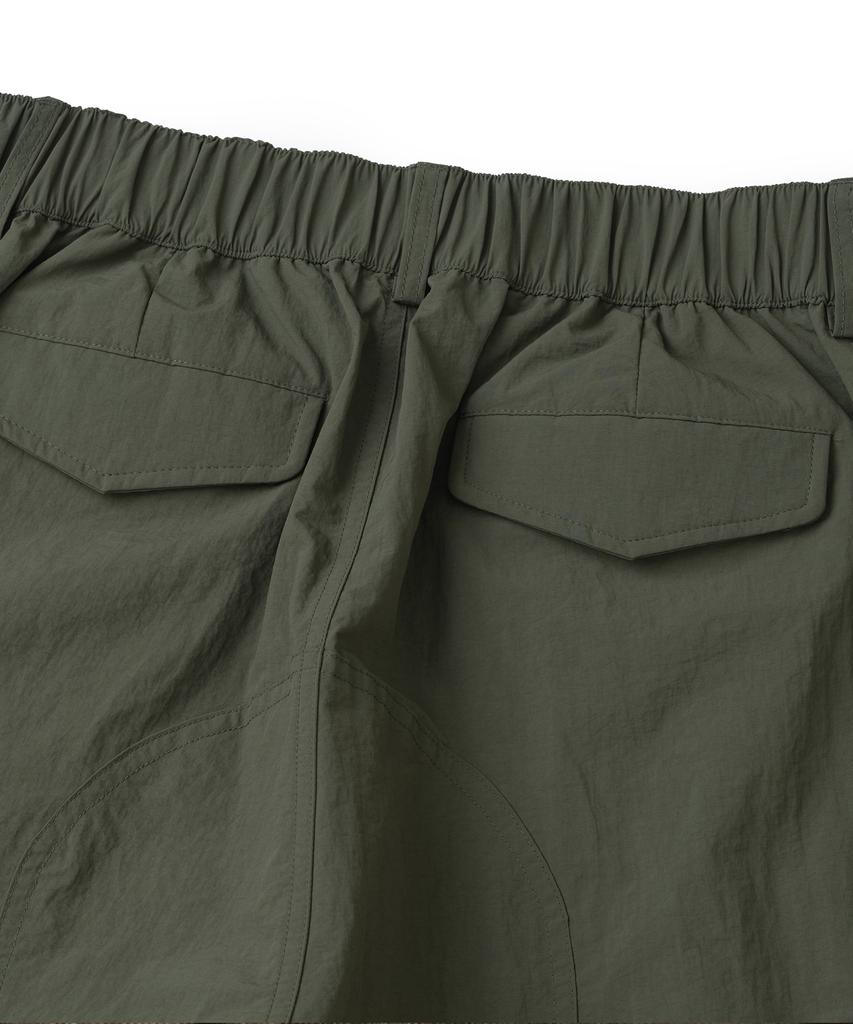 NOT4NERD Knee Tuck Parachute Cargo Bermuda Shorts - Khaki