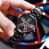 Mens Fashion Alloy Quartz Watch With Rotatable Dial For Casual Wear