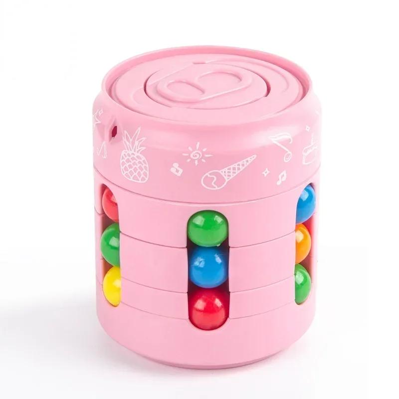 

Pop Can Cube 3 Within 1 Multiple Functions Fidget Spinner Rotating Magic Bean Cube Top Colorful Beans Finger Spinning Decompression