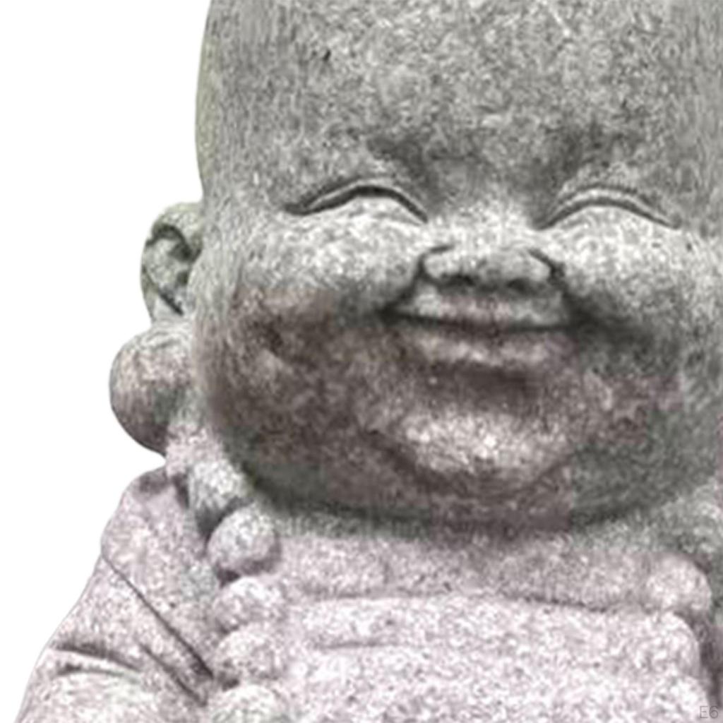 Buddha Statue Sculpture Antique Tea Pet Ornament Sitting for Desktop Hotel