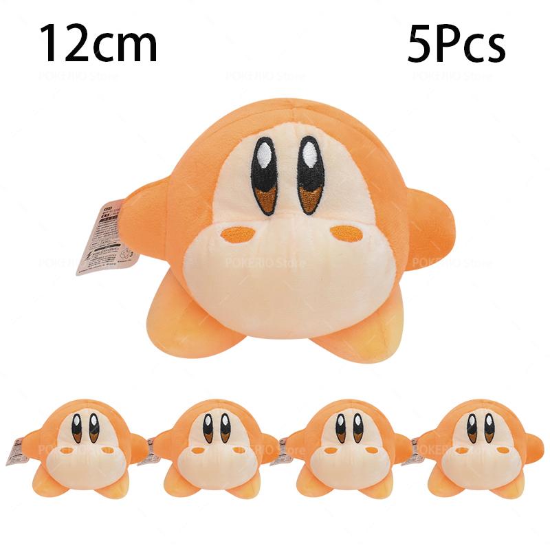 5 Pcs/Lot Anime Kirby Plush Doll Toys Kawaii Star Kirby Swimming Sword Bread Kirby Collection Christmas Birthday Gift for Kid