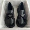 Women's 2024 Autumn Retro Loafers: British-Style, Chunky Heel, Soft Thick Sole, Plus Size Available.