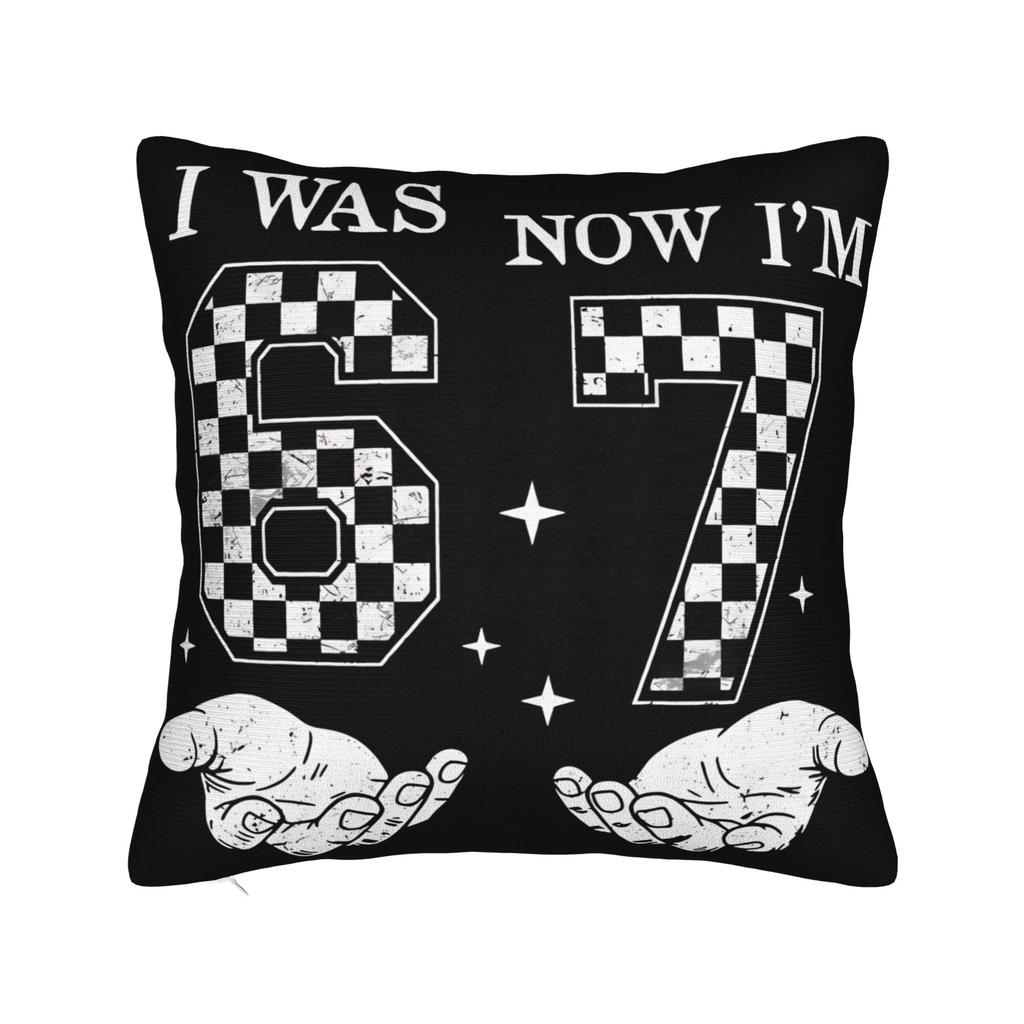 Dormitorio Suave y Dulce 67 Seis Siete 6-7 Divertido Cerebro Podrido Italiano Decoraciones Infantiles Funda de Almohada Fundas de Almohada con Cremallera Múltiples Tamaños