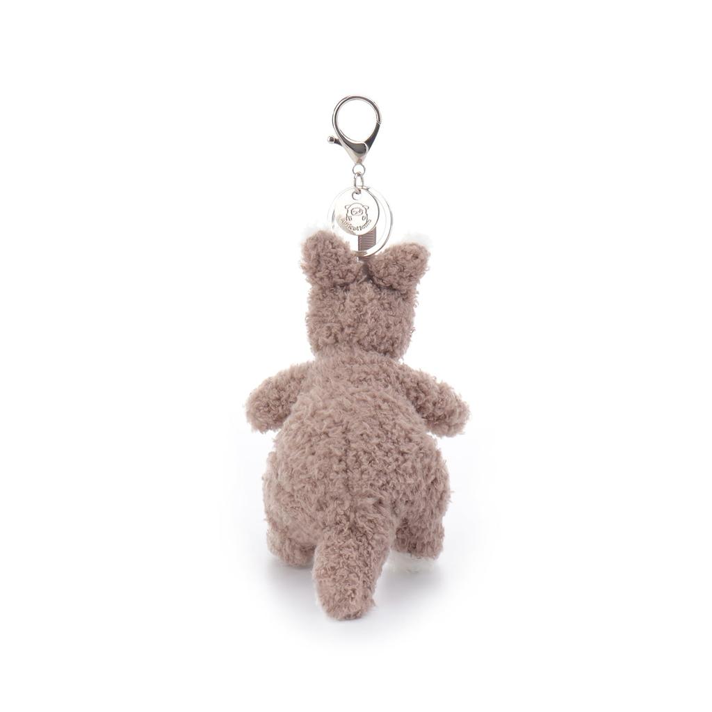 Apricot Lamb Velvet Kangaroo Cute Soft Keychain Plush Toy, Perfect for Boys and Girls, Fits Kids Backpacks and Purses, 14cm
