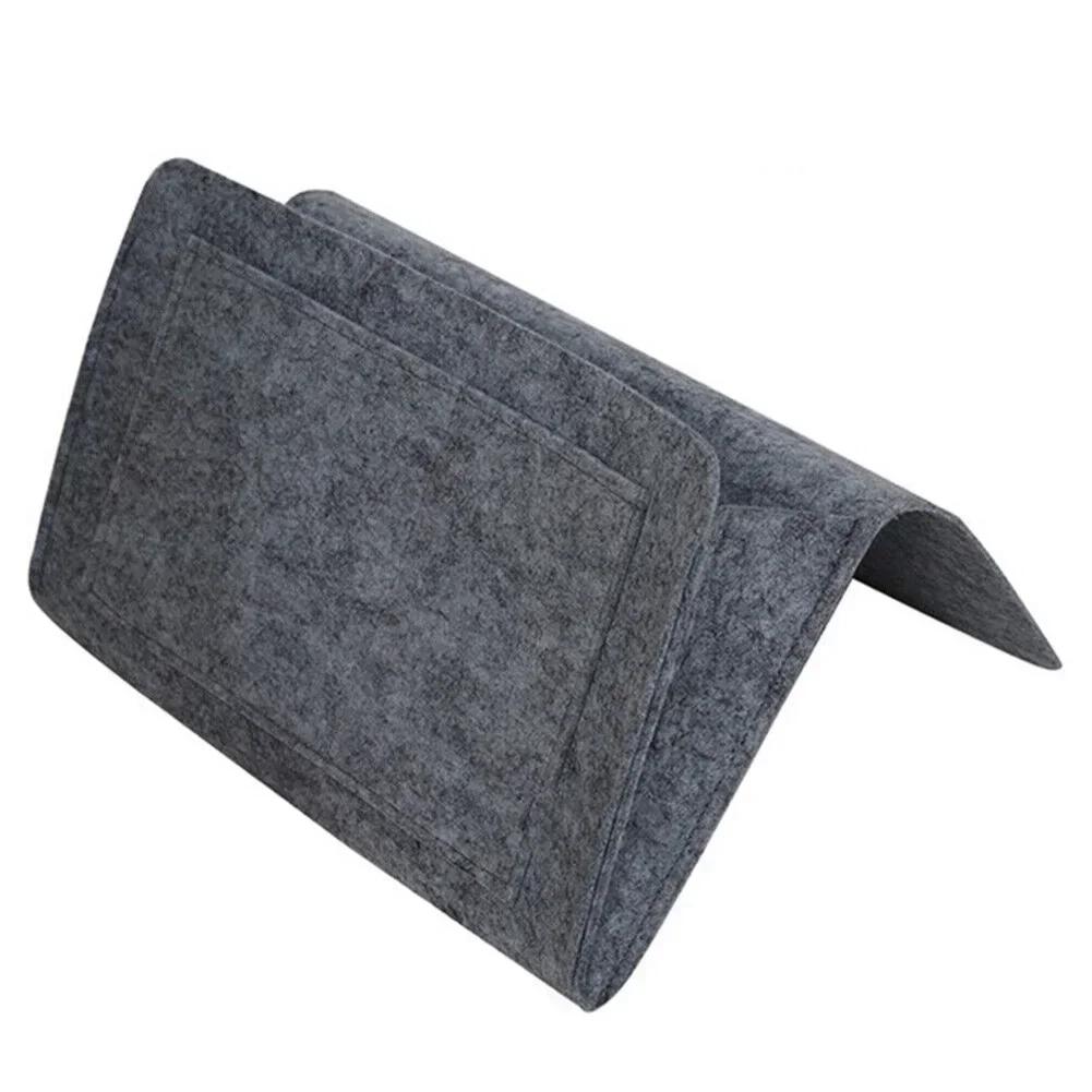 Felt Bedside Pocket Organizer Phone Book Magazine Holder Pockets Hanging Storage Bag Bed Table Sofa Side Pouch