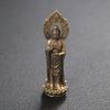 Miniature Buddha Statue, Kannon Bodhisattva, Brass, 6cm Tall, Guardian Deity, Prayer, Protection from Evil