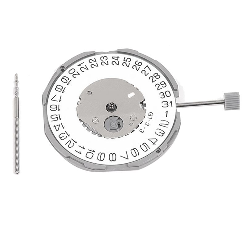 A95D-GM12/GM10 Movement+Handle GM12 Three-Point Calendar+0Mm Three-Pin High-Precision Mechanical Watch Movement Replacement серебряный