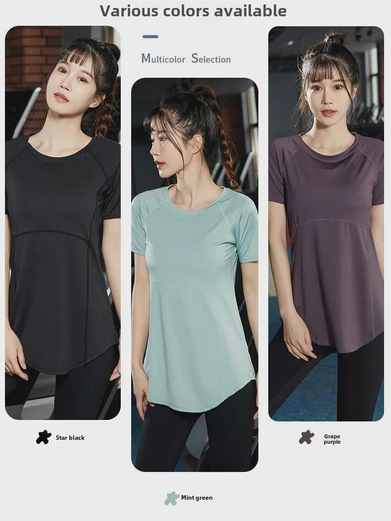 Breathable, Quick-Drying Loose Yoga and Gym Short Sleeve