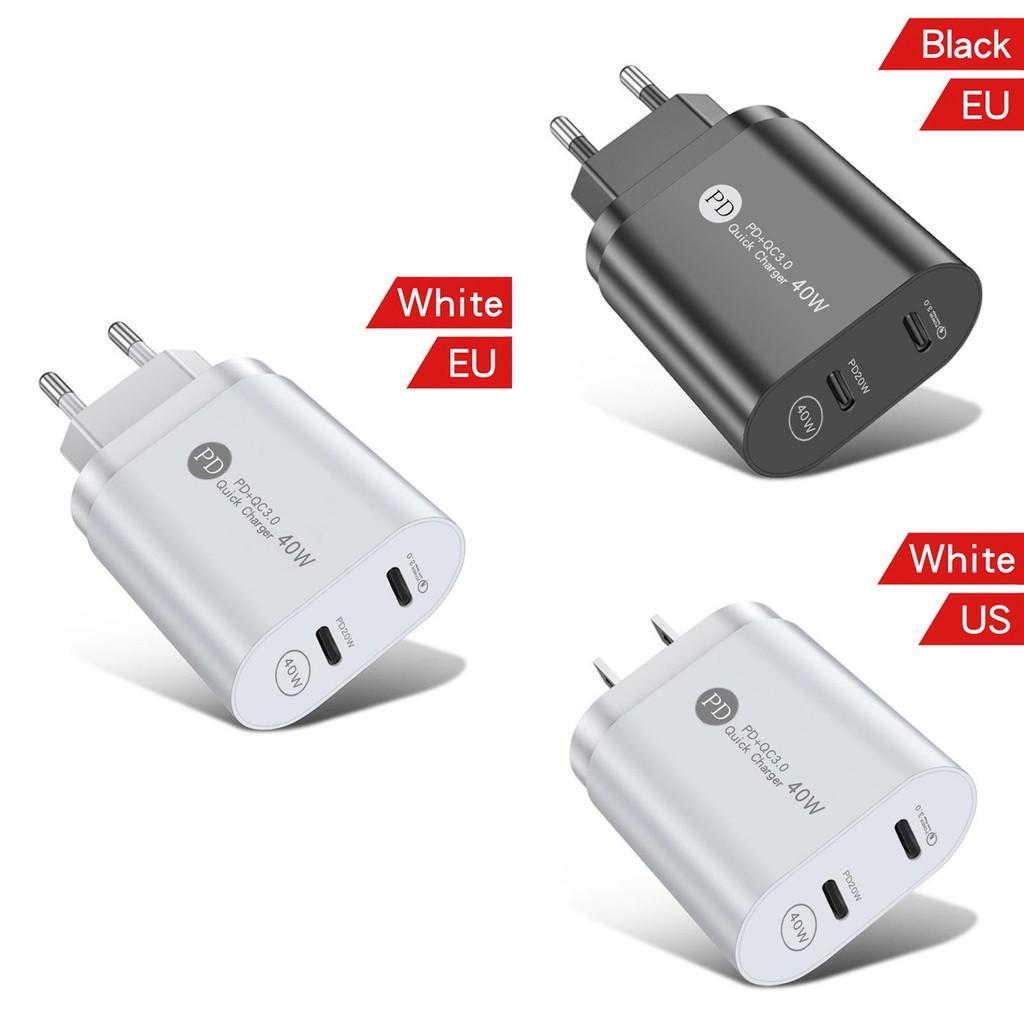 New Dual Pd40w Fast Charger For Apple 12 Type-c Pd Dual Port Charging