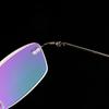 Zilead Randlose Lesebrille Herren Damen Memory Titan Alterssichtige Brille Hochauflösende Brille Sehhilfe +1.0~+4.0