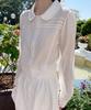 LETTER FROM MOON Lace Pintuck Shirt Blouse (White)