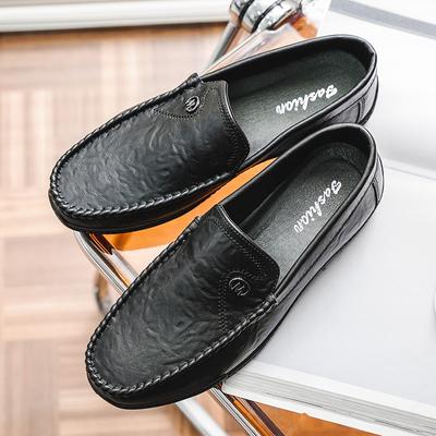 Doudou Shoes Men's Lazy Casual Leather Shoes One Pedal Men's Shoes Soft Sole Breathable One