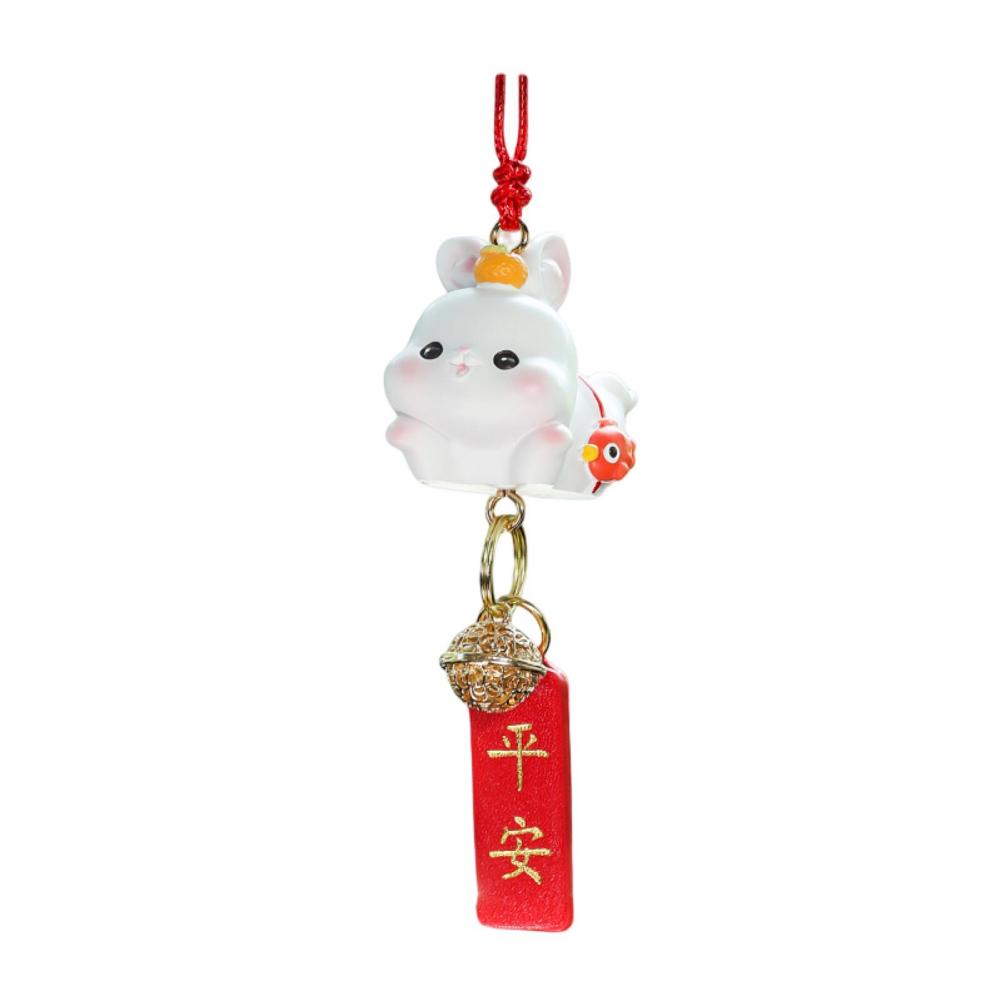 1Pc 2024 Chinese New Year Rabbit Car Hanging Gift Rabbit Decoration For Home Pendant Hanging Housewarming Indoor Ornaments