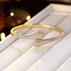 European and American Popular Super Flash Zirconium Geometric Bracelet Light Luxury Fashion High-end Open Adjustable Bracelet