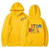 2023 Men's Astro Autumn Solid Color Fleece Hoodie with Trendy Letter Print