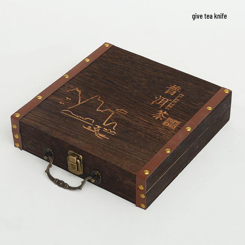 357g Solid Wood Pu-erh Tea Cake Storage Box - Universal Single Cake Gift Packaging