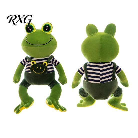 Kids Plush Toy Frog Prince Princess Toy, Cute Stuffed Animal with Striped Shirt/Skirt, Game Fans Gift Soft Pillow for Bedroom, Birthday Lovers