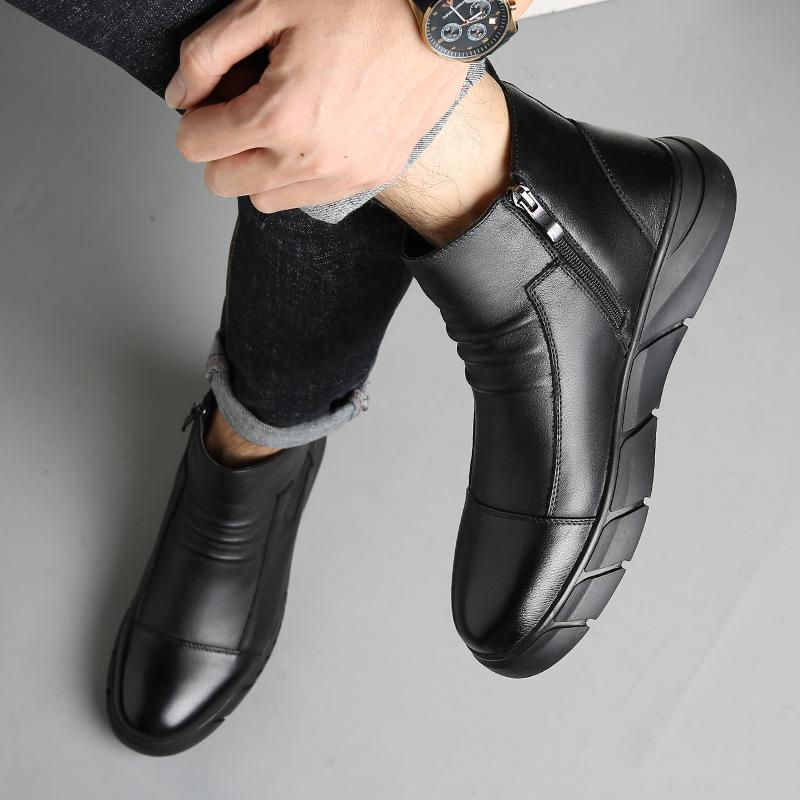 Herbst- und Winter Herrenstiefel Schneestiefel Freizeitschuhe Herren Reißverschluss Workwear Schuhe Herren Chelsea Kurzstiefel