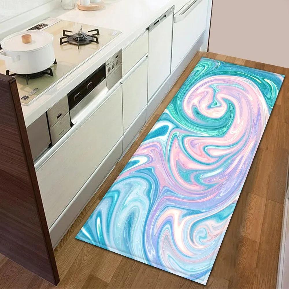Colorful Ink Texture Pattern Home Kitchen Floor Mat Door Front Decoration Floor Mat