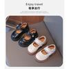 Girls Black Lolita Princess Shoes Low Top Velcro Shoes