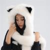 Thicken Warm Scarf Hat Lovely Foxs Ears Women Hat Outdoor Earflap Children Hat for Winter Warmth and Fashionable Look