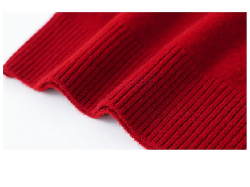 Stylish Qipao Collar 100% Wool Sweater for Middle-Aged & Elderly Women - Warm Winter Knitwear