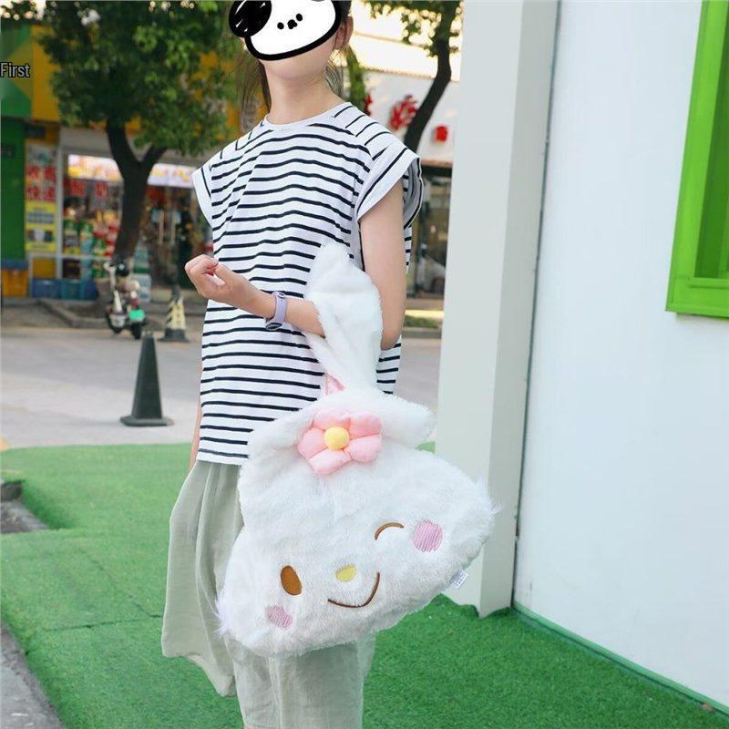 Cartoon Rabbit Plush: Pillow & Blanket Combo for Car/Home