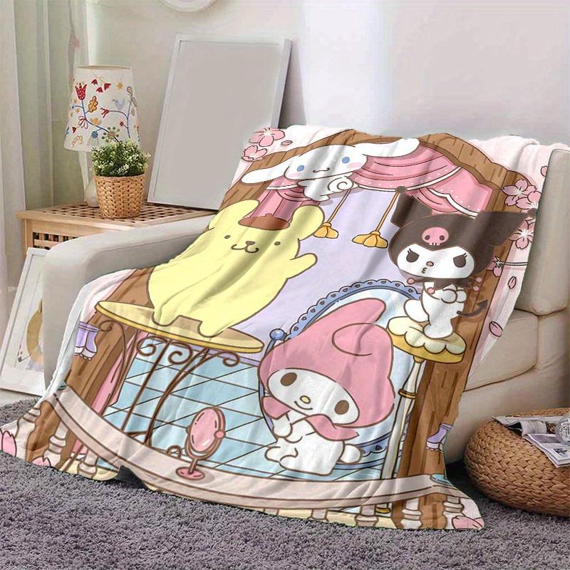 1pc, Sanrio Charming Home Decor: Cozy Blankets Perfect for Bedroom, Living Room, Travel, Camping, Car, Beach, Office Naps, Ideal Gift! Flannel Throw B