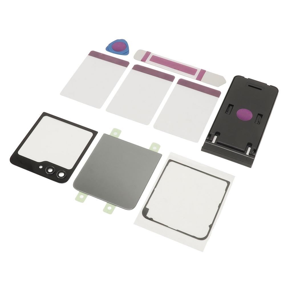 Back Glass Replacement Back Cover Glass Housing Door with Pre Installed Tape Camera Lens Tools for Galaxy Z Flip 5 Z