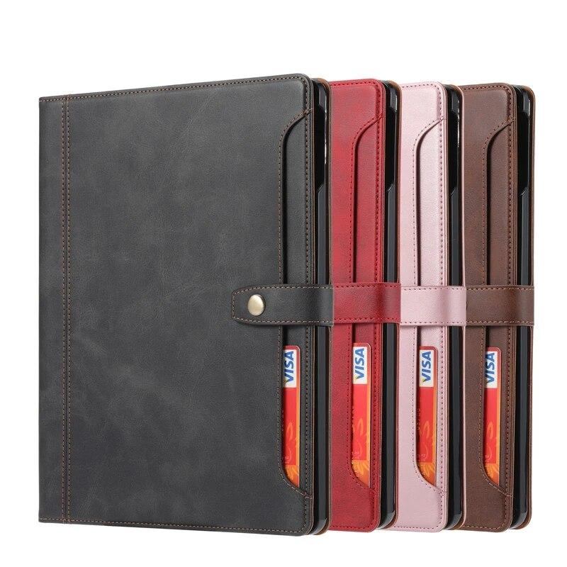 For iPad Air 5 4 Case 10.9 Luxury Business Flip Leather Book Case With Card Slot Stand Cover For iPad Pro 11 12.9 Mini 4