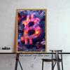 Crypto Bitcoin Logo Poster Canvas Printing Wealth Crypto Wall Art Decor Gaming Room Home Living Room Wall Art Decor Prints Gift