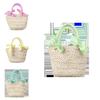 Kids Grass Weave Handheld Bag With Breathable Design For Toddler Travel And Daily Use