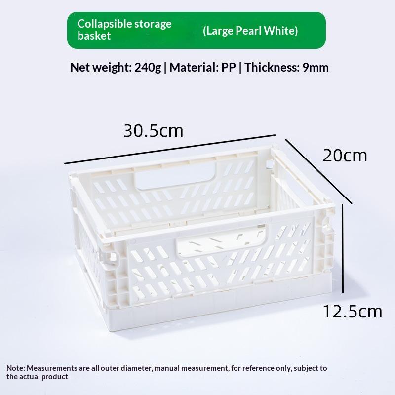 1Pcs Mini Foldable Storage Basket, Home Desktop Clutter Organizer Box, Portable Multi-Functional Solid Color Storage Basket