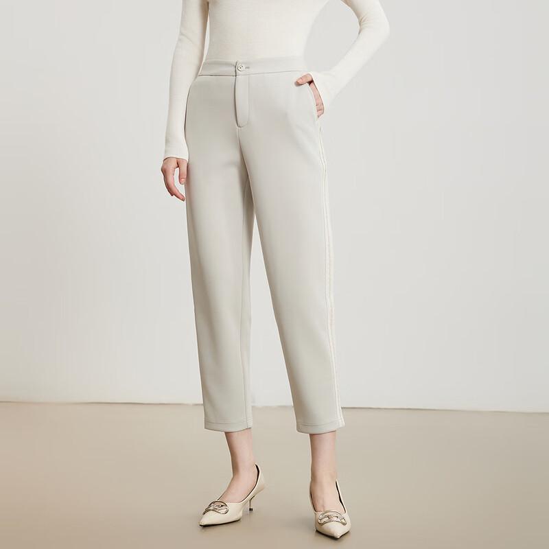 Ge Jin Women's Elegant Commuter Straight Cropped Pants