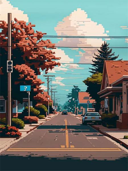 Diy Diamond Painting Mosaic House Street Full Square Round Embroidery Mosaic Landscape Home Decor