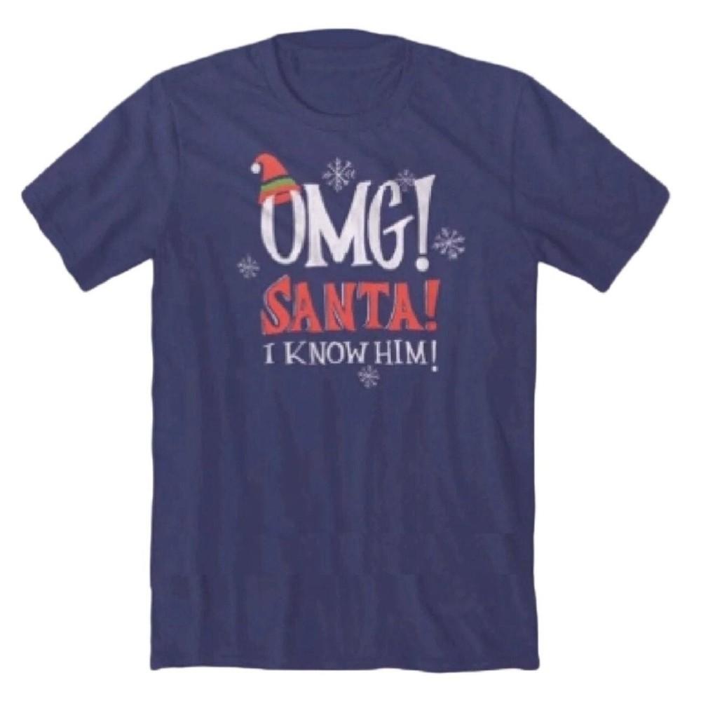 OMG Santa I Know Him Christmas Short Sleeve T-Shirt Unisex T-Shirt XXL
